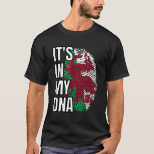In meiner DNA Welsh Flag Wales Fingerprint T-Shirt