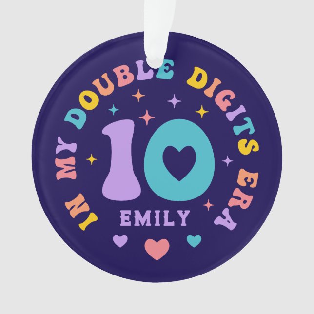 In meiner Doppelstunde Ära farbenfrohe Retro-Typog Ornament (Vorderseite)