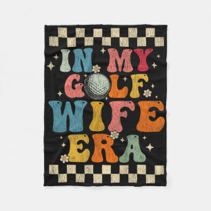 In meiner Ehefrau Era Retro Groovy Gabe Golf Ehefr Fleecedecke