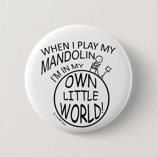 In meiner eigenen kleinen Welt Mandolin Button (Vorderseite)