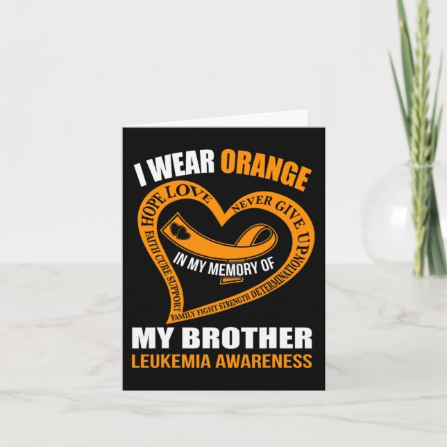 In meiner Erinnerung an meinen Bruder LEUKEMIA AWA Karte (Vorderseite)