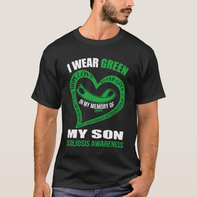 In meiner Erinnerung an meinen Sohn SCOLIOSIS AWAR T-Shirt (Vorderseite)