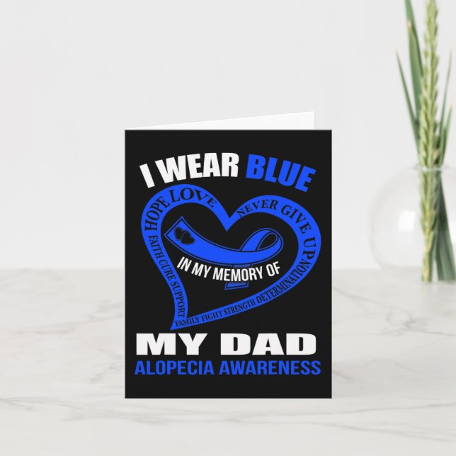 In meiner Erinnerung an meinen Vater ALOPECIA AWAR Karte (Vorderseite)