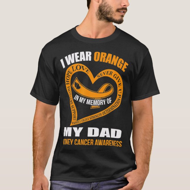 In meiner Erinnerung an meinen Vater KIDNEY CANCER T-Shirt (Vorderseite)