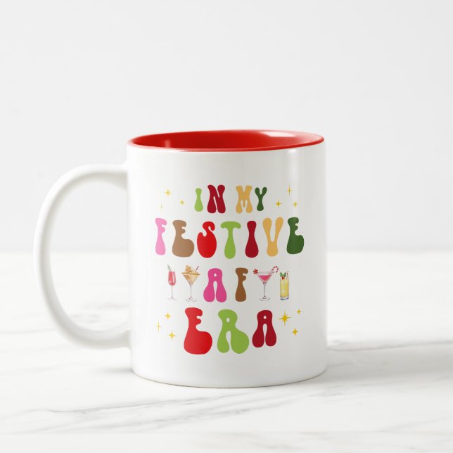 In meiner festlichen AF-Ära nüchtern Weihnachten Zweifarbige Tasse (Links)