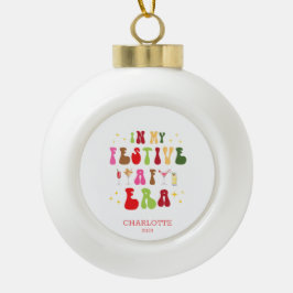 In meiner festlichen AF-Ära trendige Weihnachtsfei Keramik Kugel-Ornament