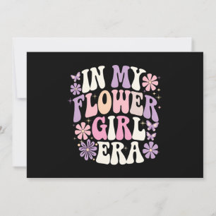 In meiner Flower Girl-Ära Retro Groovy-Blumen Einladung