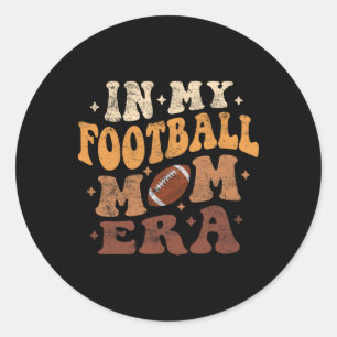 In meiner Footbyll-Mama Era Funny Footbyll Mama Pl Runder Aufkleber
