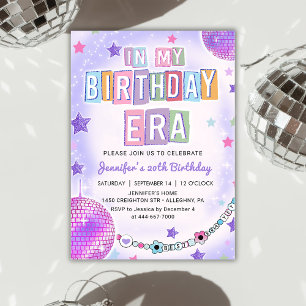 In meiner Geburtstagszeit Lila Disko Geburtstag Einladung