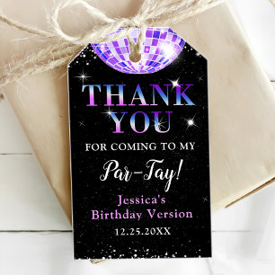 In meiner Geburtstagszeit Lila Disko Geburtstag Geschenkanhänger