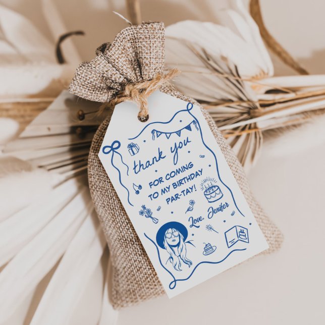 In meiner Geburtstagszeit Retro Birthday Geschenkanhänger (Von Creator hochgeladen)