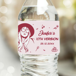 In meiner Geburtstagszeit Retro Birthday Wasserflaschenetikett