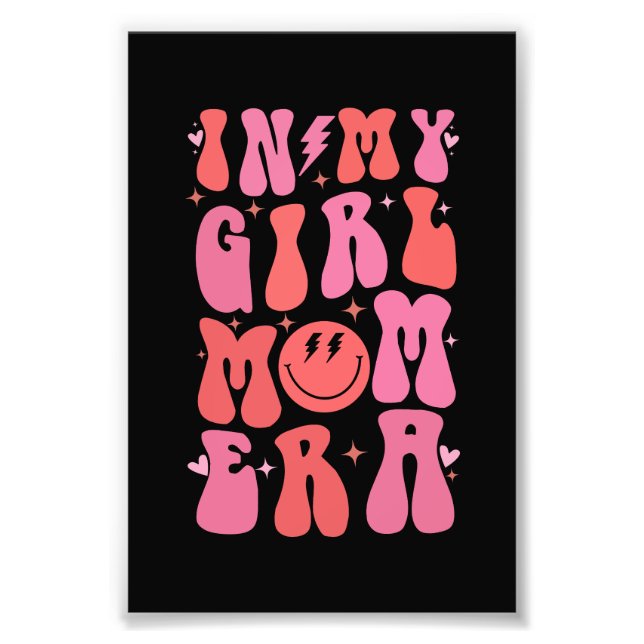 In meiner Girl-Mama Zeitalter Retro Groovy Muttert Fotodruck (Vorne)
