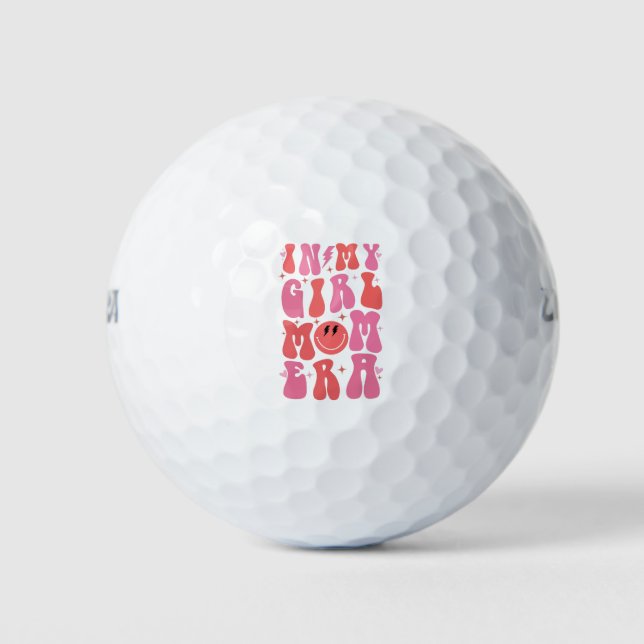 In meiner Girl-Mama Zeitalter Retro Groovy Muttert Golfball (Vorderseite)