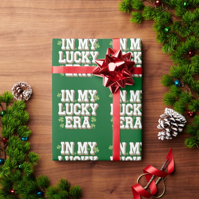 In meiner glücklichen Era Saint Patrick's Day Fami Geschenkpapier (Feiertagsgeschenk)