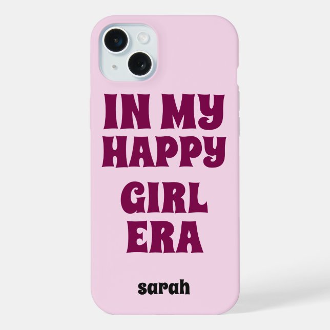 IN MEINER GLÜCKLICHEN MÄDCHENZEIT PERSONALISIERTER iPhone HÜLLE (Rückseite)