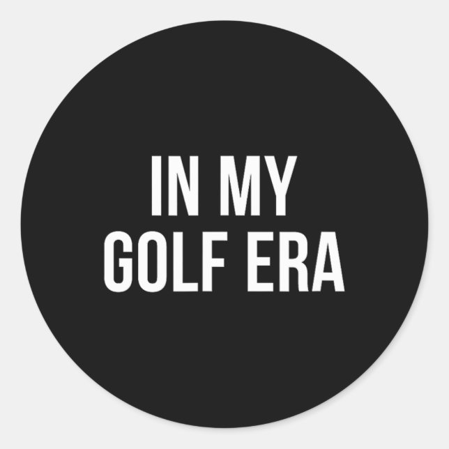 In meiner Golf-Ära - Runder Aufkleber (Vorderseite)
