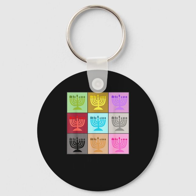 In meiner Hanukkah-Ära hässliches jüdisches Weihna Schlüsselanhänger (Vorderseite)