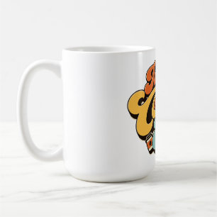In meiner Kaffee-Ära Retro Groovy Kaffeeliebhaber  Kaffeetasse