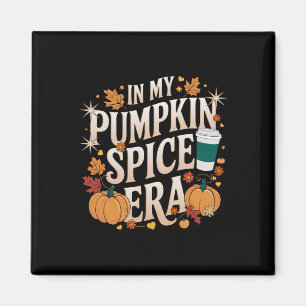 In meiner Kürbisgewürz-Ära Lustige Retro-Herbst-Vi Magnet