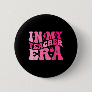In meiner Lehrer-Ära Retro Glücklicher erster Tag Button