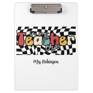 In meiner Lehrerära Retrolehrer Klemmbrett