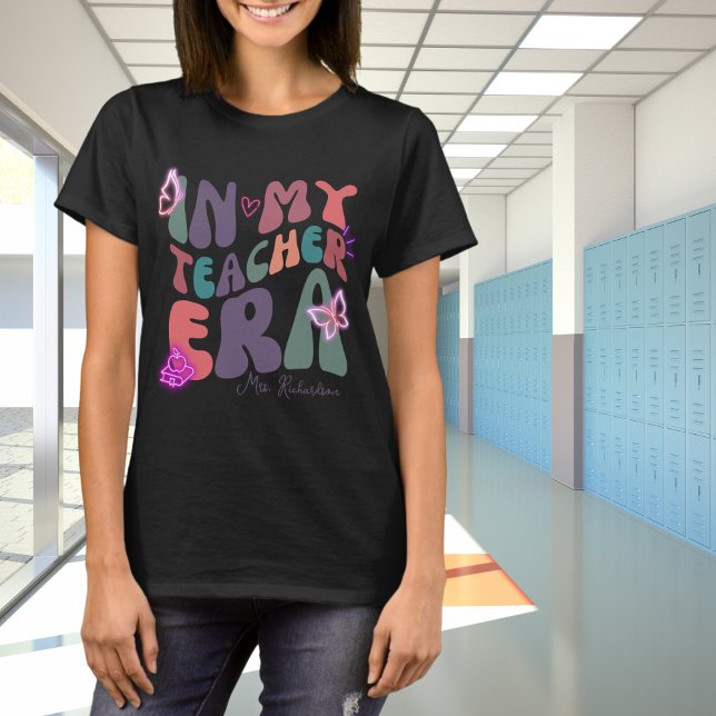 In meiner Lehrerin Era Neon Nostalgie T-Shirt (Von Creator hochgeladen)