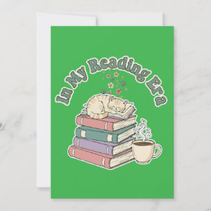 In Meiner Lesepoche Süße Katze Gemütlicher Buchlie Karte