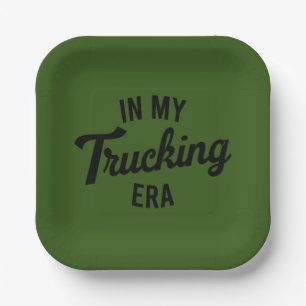In meiner LKW-Ära Funny Trucker Pappteller