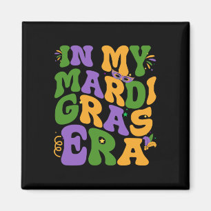 In meiner Mardi Gras Era Retro Groovy Lilie Fat Magnet