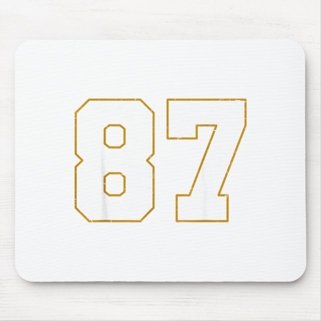 In Meiner Nummer 87 Era Vintage Retro  Mousepad (Vorne)