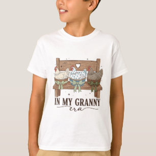 In meiner Oma-Ära Retro-Farmhaus-Huhn-Holz-He T-Shirt