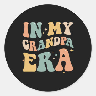 In meiner Opa Era Lover Groovy Retro Papa Funny Fu Runder Aufkleber