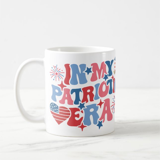 In meiner Patriotischen Ära USA Amerika 4. Juli Re Kaffeetasse (Links)