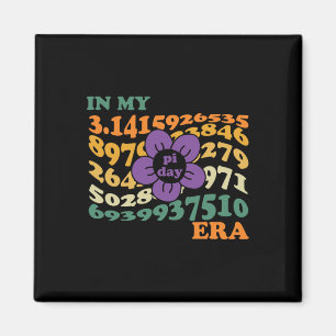 In Meiner Pi-Tag-Ära Retro-Welle-Mathe-Lehrer-Graf Magnet