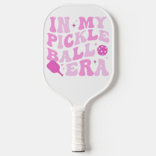 In meiner Pickleball-Ära Rosa Groovy Lettering Pickleball Schläger