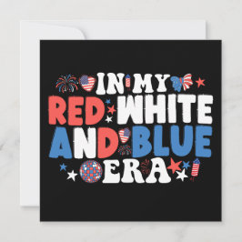 In meiner roten, weißen und blauen Ära am 4. Juli Einladung