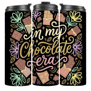 In meiner Schokoladen-Ära Glitter-Typografie-Tumbl Thermosbecher