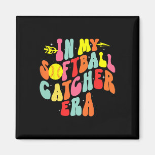 In Meiner Softll Catcher Ära Groovy Softll Spieler Magnet
