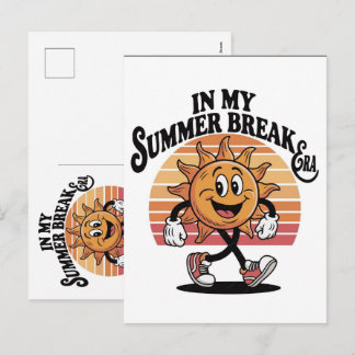 In Meiner Sommerferien-Ära Cartoon-Sonne-T-Shirt Feiertagspostkarte