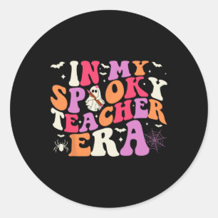 In meiner Spookie Lehrerin Era Halloween Lehrerin Runder Aufkleber