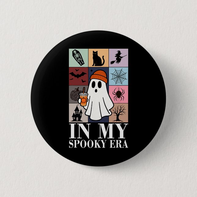 In meiner Spooky-Ära Niedlich Ghost Halloween-Kost Button (Vorderseite)