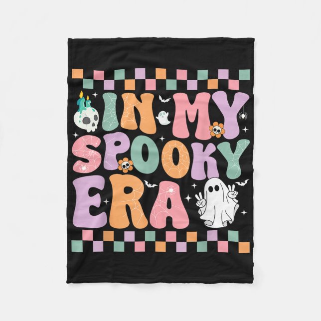 In meiner Spooky-Ära Niedlich Ghost Halloween-Kost Fleecedecke (Vorderseite)