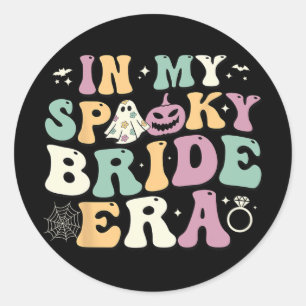 In meiner Spooky Bride Era Ghost Halloween Bachelo Runder Aufkleber