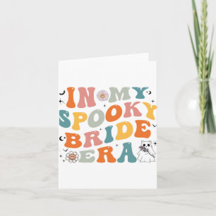 In meiner Spooky Bride Era Groovy Halloween Hochze Karte