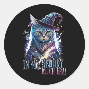 In meiner Spooky Hexenmeisterin Halloween Katzenko Runder Aufkleber
