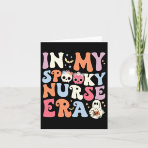 In meiner Spooky Nurse Era Halloween Groovy Witchy Karte