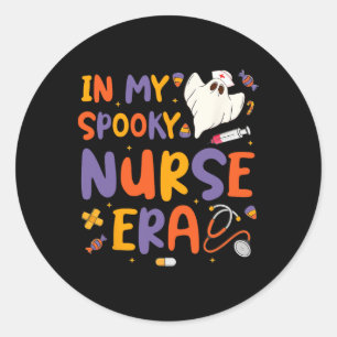 In meiner Spooky Nurse Era Halloween Nürnberg lust Runder Aufkleber