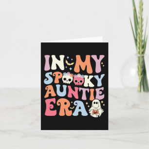 In meiner Spooky Tante Era Halloween Groovy Witchy Karte