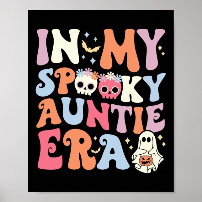 In meiner Spooky Tante Era Halloween Groovy Witchy Poster (Vorne)